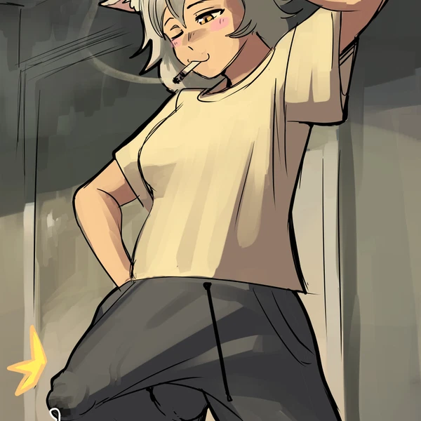 yaniko satou (chainsmoker cat) created by zestysauce04