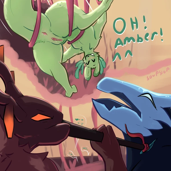 Amber (Trickate), Parsley (Trickate) (Rain World, Videocult) Created By Soupslop