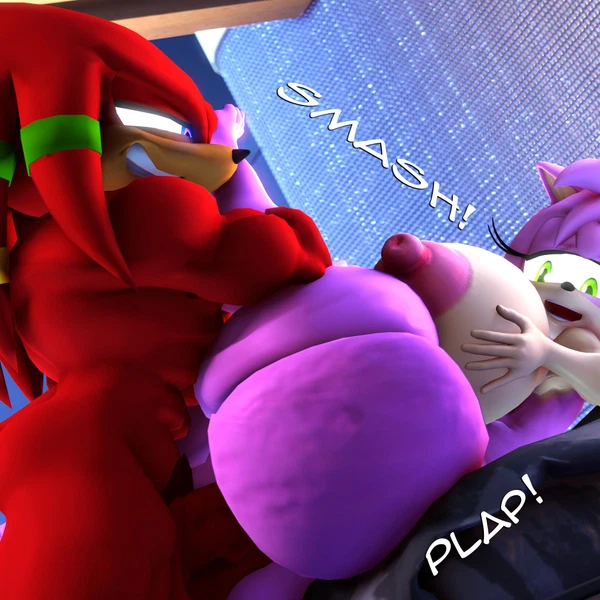 Amy Rose, Knuckles The Echidna (Sega, Sonic The Hedgehog (Series)) Created By Rocketspuff