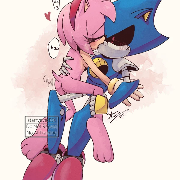 Amy Rose, Metal Sonic (Sega, Sonic The Hedgehog (Series)) Created By Starryeyedxx