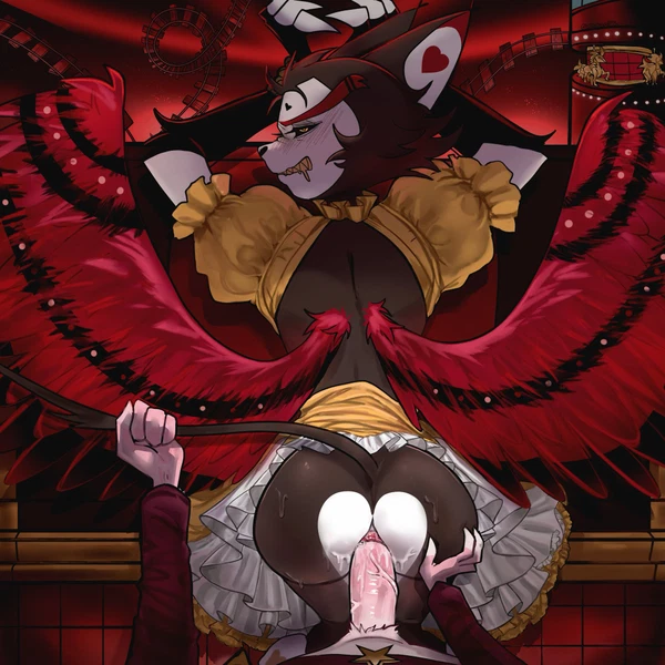 Angel Dust, Husk (Hazbin Hotel) (Hazbin Hotel, Hellaverse) Created By Png00112