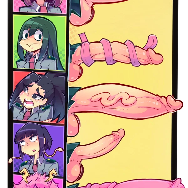 Ashido Mina, Asui Tsuyu, Kyoka Jiro (My Hero Academia) Created By Pixzapix