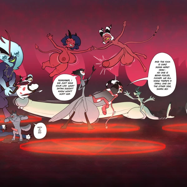Asmodeus (Helluva Boss), Blitzo (Helluva Boss), Chazwick Thurman (Hellaverse, Helluva Boss) Created By Aesopp