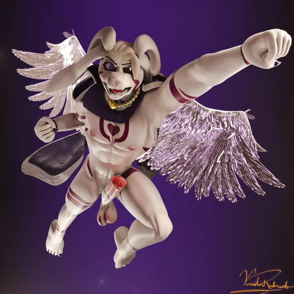 Asriel Dreemurr (God Form) (Blender Eevee Next, Undertale) Created By Vermilionrenderworks