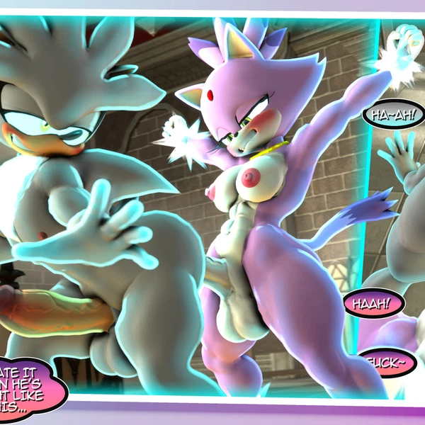 Blaze The Cat, Silver The Hedgehog (Sega, Sonic The Hedgehog (Series)) Created By Zoothen