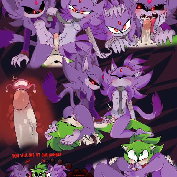 Blaze The Cat, Solx, The Champion (Dawnflame) (Creepypasta, Sega) Created By E-01