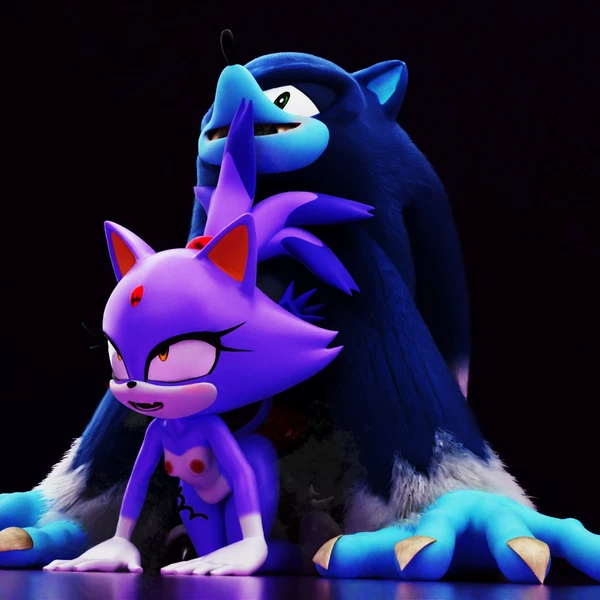 Blaze The Cat, Sonic The Hedgehog, Sonic The Werehog (Mythology, Sega) Created By Theyoonandonly