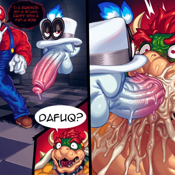 Bowser, Cappy (Mario), Mario (Mario Bros, Nintendo) Created By Hellsonger
