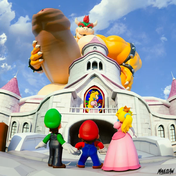 Bowser, Luigi, Mario (Bowser Day, Mario Bros) Created By Maulclaw