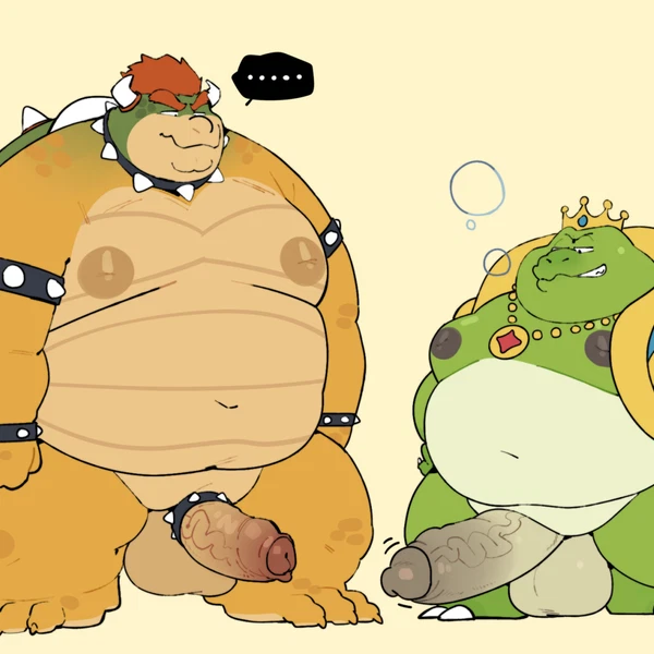 Bowser, Wart (Mario) (Mario Bros, Nintendo) Created By Quanjiang