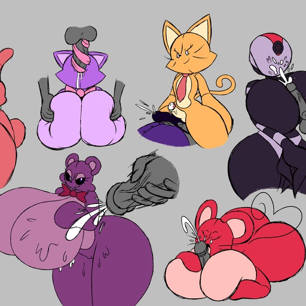Bratti (Gremlingrounded), Catti (Gremlingrounded), Creepi (Gremlingrounded) (Lovedoll Toy Factory) Created By Nectranacht