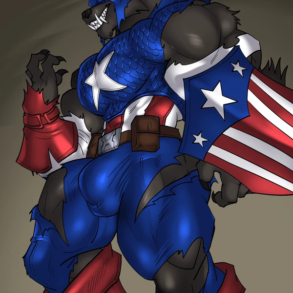 Captain America, Capwolf (Marvel, Marvel Rivals) Created By Rhinoking