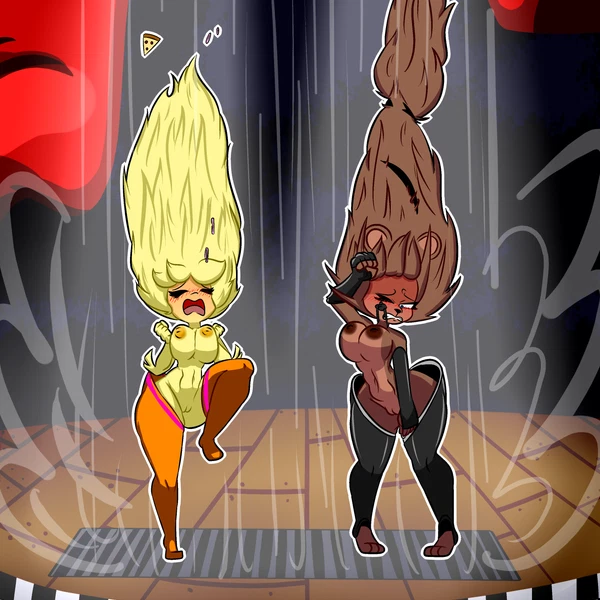 Chica (Fnaf), Chiku (Cryptiacurves), Freddy (Fnaf) (Five Nights At Freddy's, Scottgames) Created By Bell-Thing
