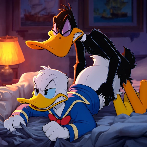 Daffy Duck, Donald Duck (Looney Tunes) Created By The Dobe