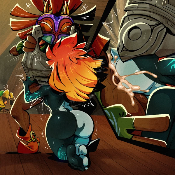 Deku Link, Midna, Skull Kid (Character) (Majora's Mask, Nintendo) Created By Mawile123