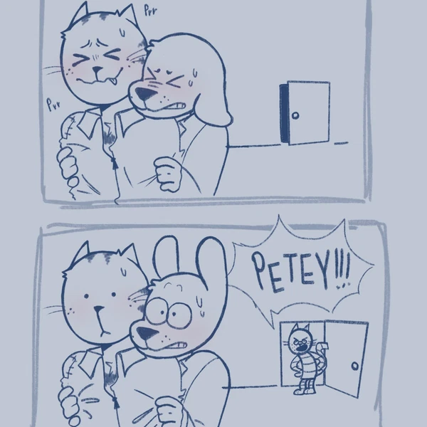 Dog Man (Character), Grampa (Dog Man), Petey The Cat (Dog Man (Series)) Created By Graph667