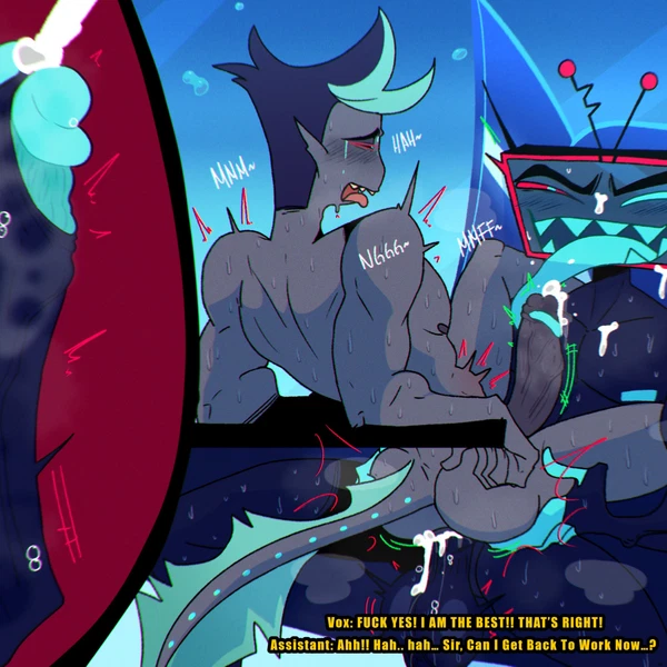 Ethan (Hazbin Hotel), Vox (Hazbin Hotel) (Hazbin Hotel, Hellaverse) Created By Bacon Sama