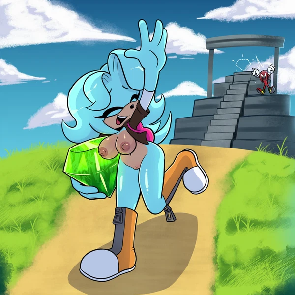 Fan Character, Knuckles The Echidna, Olivia (Mango Doodle) (Sega, Sonic The Hedgehog (Series)) Created By Miguel Layme