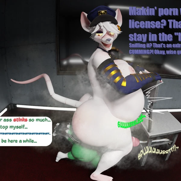 Fan Character, Officer Flint (Foresttherotten), Vincent (Onyxsplash) (Sega, Sonic The Hedgehog (Series)) Created By Mr.Bootylover