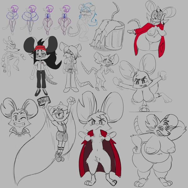 Fang The Hunter, Mina (Mina The Hollower), Ratricia (El-K) (Mina The Hollower, Nickelodeon) Created By Rougethedaisy