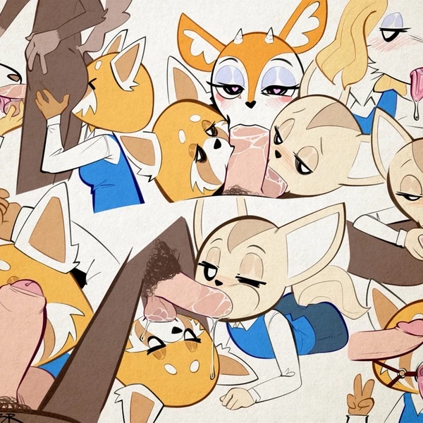 Fenneko, Haida (Aggretsuko), Inui (Aggretsuko) (Aggretsuko, Sanrio) Created By Xu53r