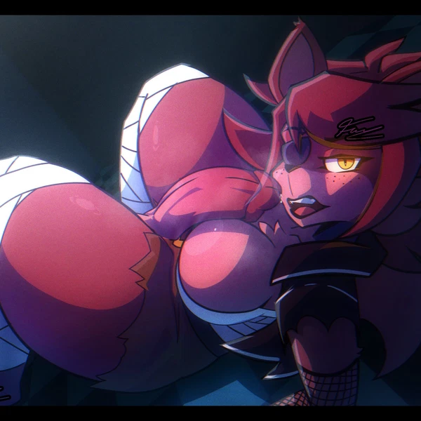 Fexa (Cryptiacurves), Foxy (Fnaf) (Five Nights At Freddy's, Fredina's Nightclub) Created By Fg8235