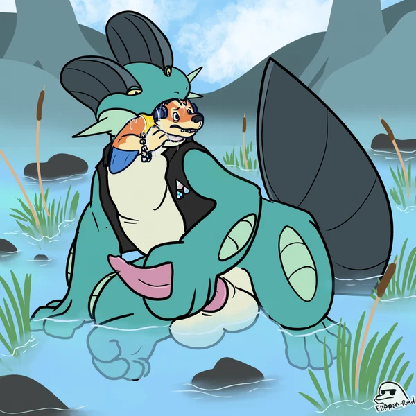 Flint (Flintzell), Kolga (Totodileweeb18) (Nintendo, Pokemon) Created By Flippin-Rad