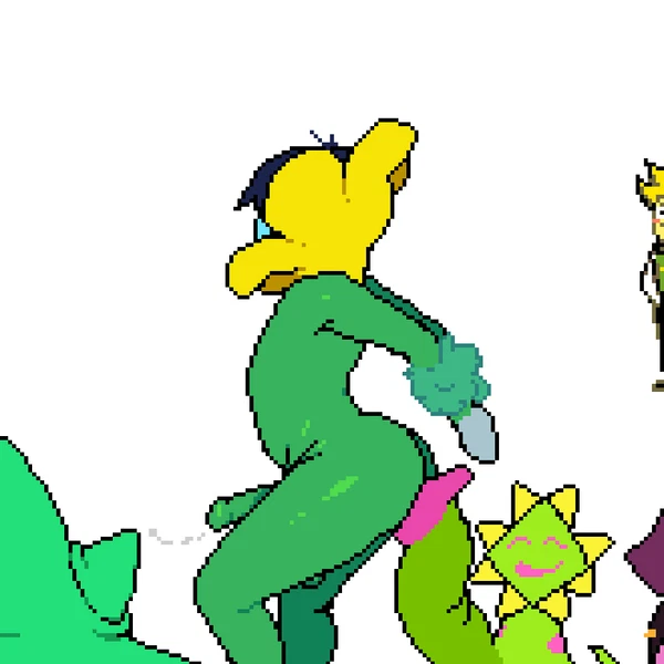 Flowery (Deltarune), Kris Dreemurr, Nubert (Deltarune, Undertale (Series)) Created By Kinkykong