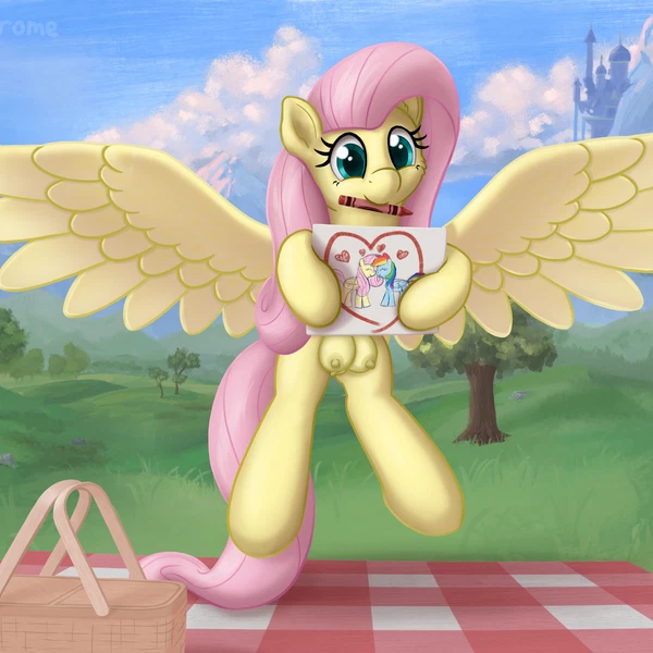 Fluttershy (Mlp), Rainbow Dash (Mlp) (Friendship Is Magic, Hasbro) Created By Callichrome