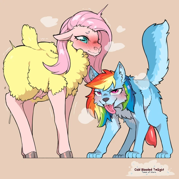 Fluttershy (Mlp), Rainbow Dash (Mlp) (Friendship Is Magic, Hasbro) Created By Cold-Blooded-Twilight