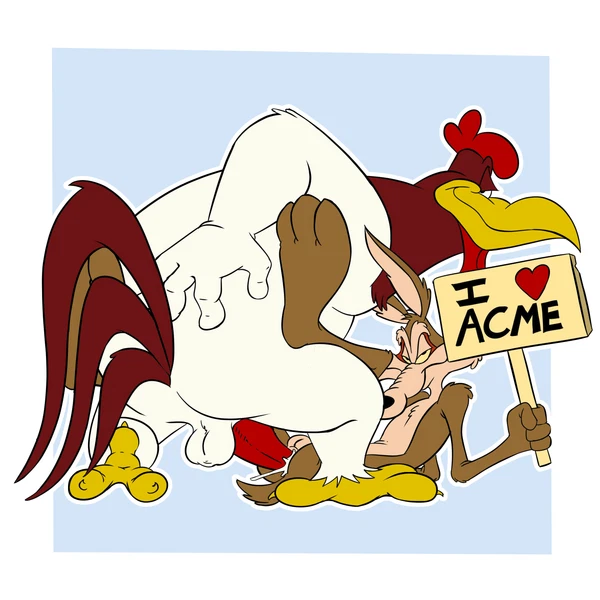 Foghorn Leghorn, Wile E. Coyote (Looney Tunes, Warner Brothers) Created By Bob-Jiggles