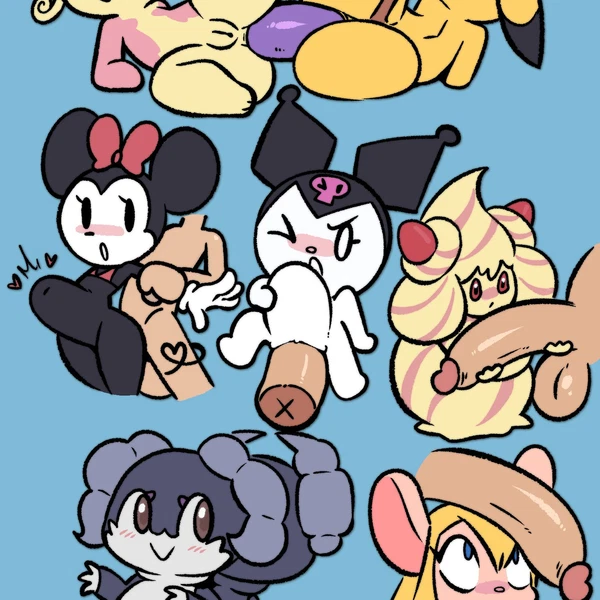 Gadget Hackwrench, Kuromi, Minnie Mouse (Chip 'n Dale Rescue Rangers, Disney) Created By Yopy