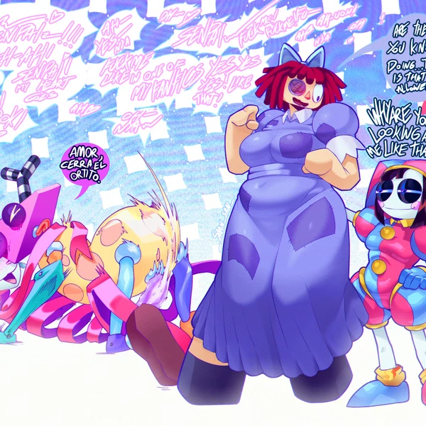 Gangle (Tadc), Pomni (Tadc), Ragatha (Tadc) (Glitch Productions, The Amazing Digital Circus) Created By Saan San