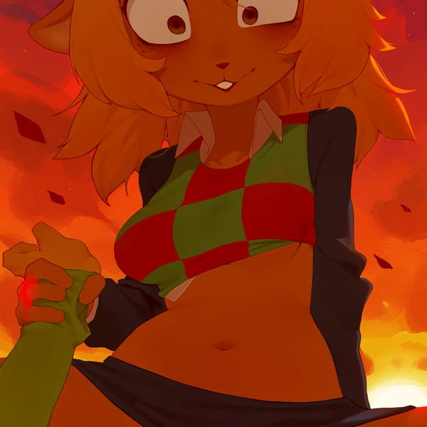 Kris Dreemurr, Noelle Holiday (Deltarune, Undertale (Series)) Created By Rabbitadvisory