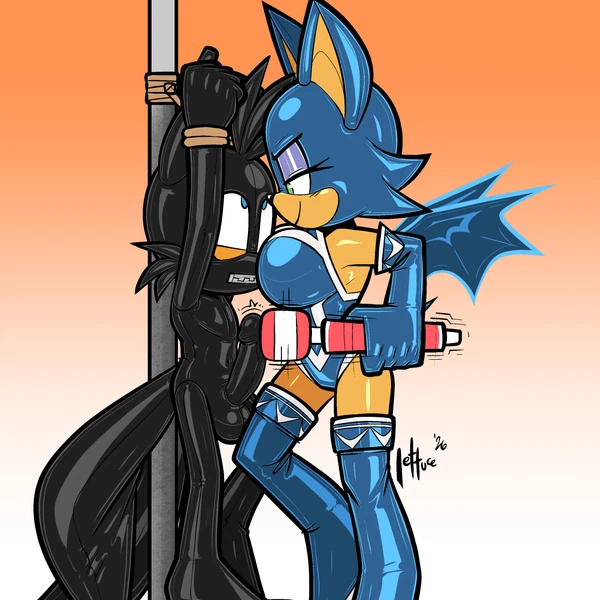 Miles Prower, Rouge The Bat, Rouge The Bat (Dominatrix) (Sega, Sonic The Hedgehog (Series)) Created By Lettuce (Artist)