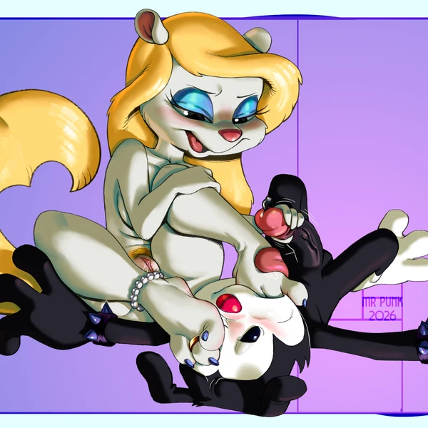 Minerva Mink, Yakko Warner (Animaniacs, Animaniacs (2020)) Created By Mrpunkmorph