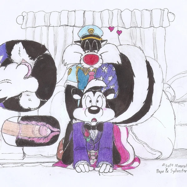 Pepe Le Pew, Sylvester (Looney Tunes) (Looney Tunes, Warner Brothers) Created By Rufe Squirrel