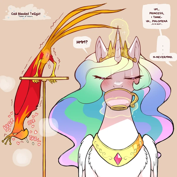 Philomena (Mlp), Princess Celestia (Mlp) (Friendship Is Magic, Hasbro) Created By Cold-Blooded-Twilight