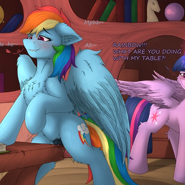 Rainbow Dash (Mlp), Twilight Sparkle (Mlp) (Friendship Is Magic, Hasbro) Created By Flapstune