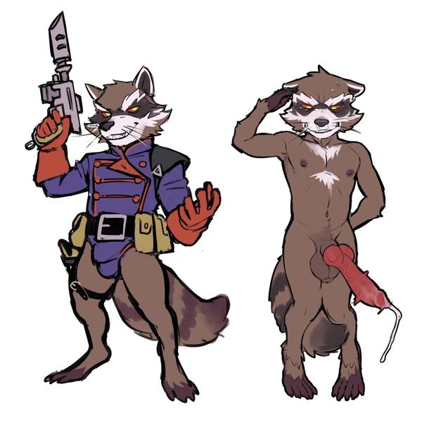 Rocket Raccoon (Guardians Of The Galaxy, Marvel) Created By Kiwi Hugh