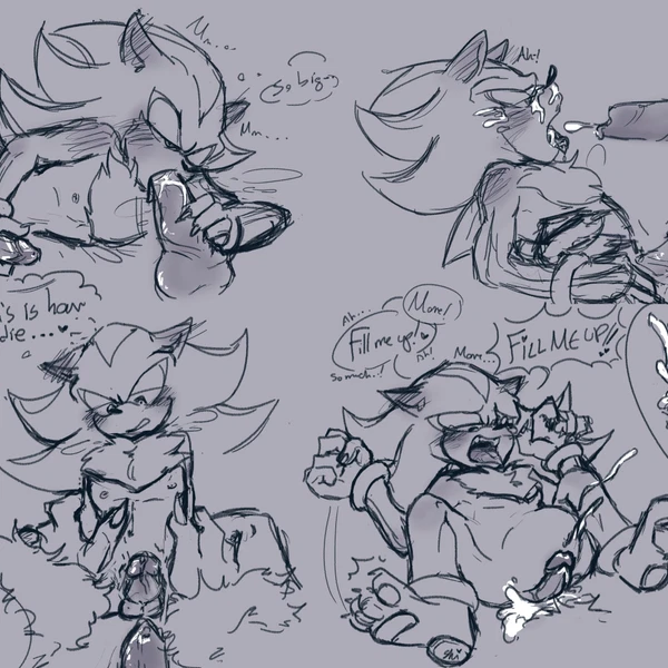Shadow The Hedgehog, Sonic The Werehog (Sega, Sonic The Hedgehog (Series)) Created By Shib Nuki