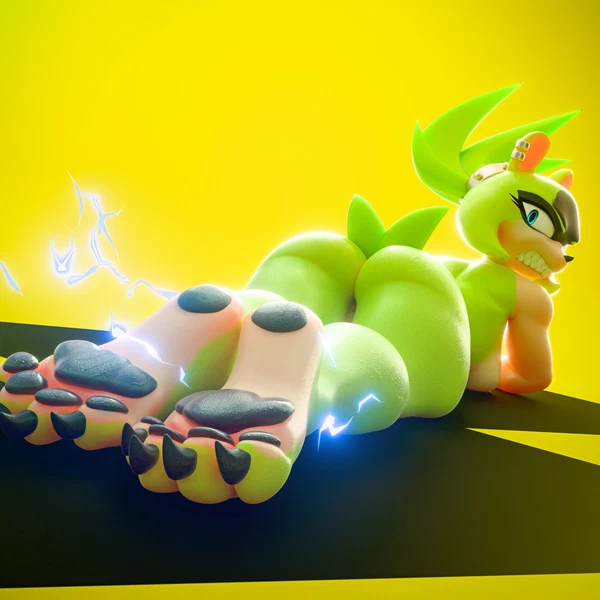 Surge The Tenrec (Idw Publishing, Sega) Created By 3d-Eve