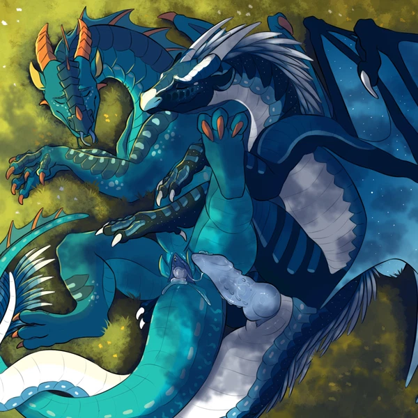 Azureflame (Crimsonfire17), Nightfrost (Crimsonfire17) (European Mythology, Mythology) Created By Hamham5