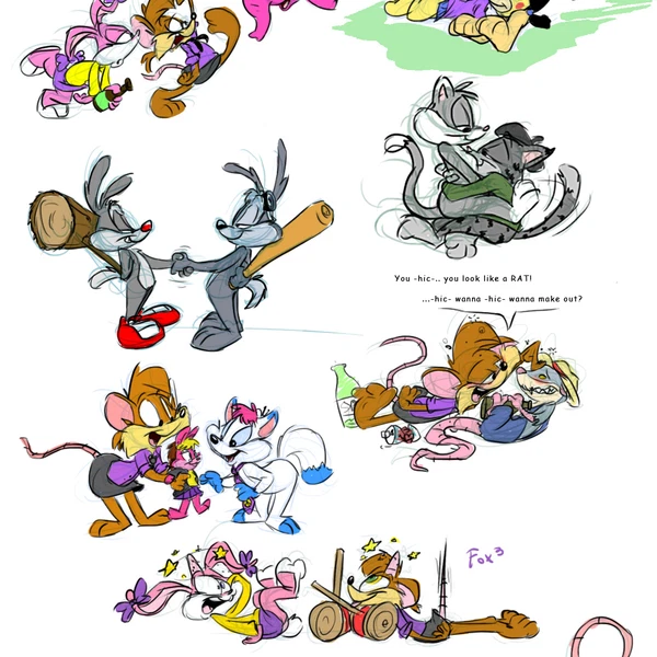 Babs Bunny, Boo-Boo Bear, Bugs Bunny (Animaniacs, Earthworm Jim (Series)) Created By Ishoka