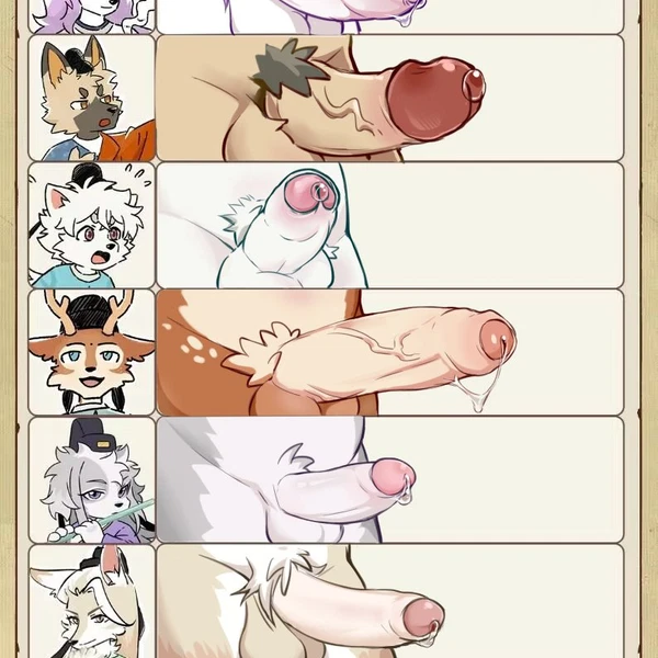 Baijuyi (The Animal Poetry Town), Dufu (The Animal Poetry Town), Dumu (The Animal Poetry Town) (Penis Lineup, The Animal Poetry Town) Created By Darkiyknight