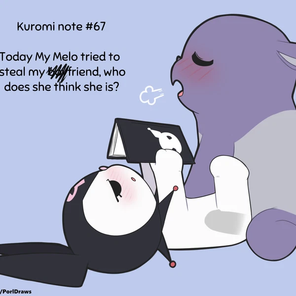 Baku (Sanrio), Kuromi (Onegai My Melody, Sanrio) Created By Porldraws