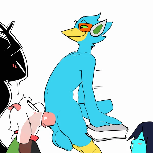 Berdly, Kris Dreemurr, Nubert (Deltarune, Undertale (Series)) Created By Kinkykong