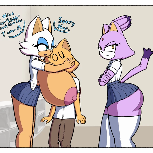 Blaze The Cat, Rouge The Bat (Sega, Sonic The Hedgehog (Series)) Created By Sherbetjester