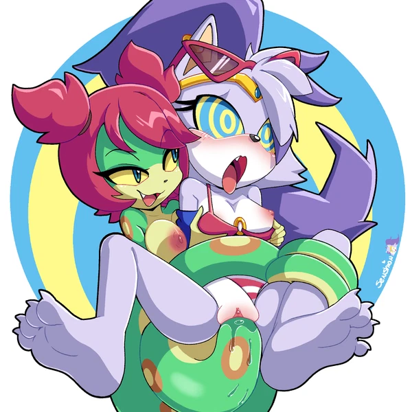 Blaze The Cat, Shantae, Tuki (Shantae) (Sega, Shantae (Series)) Created By Senshion