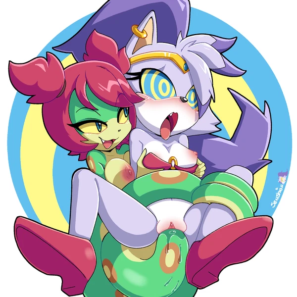 Blaze The Cat, Shantae, Tuki (Shantae) (Sega, Shantae (Series)) Created By Senshion